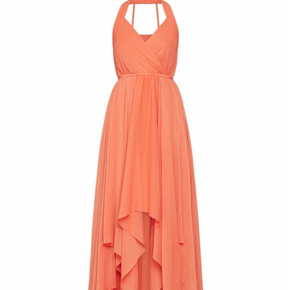 BCBGMAXAZRIA Crinkle-Chiffon Handkerchief- Dress - Picture 4 of 4